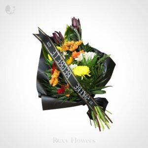 Jerbă cu Crizanteme și Gerbera mini - Dorul cerului